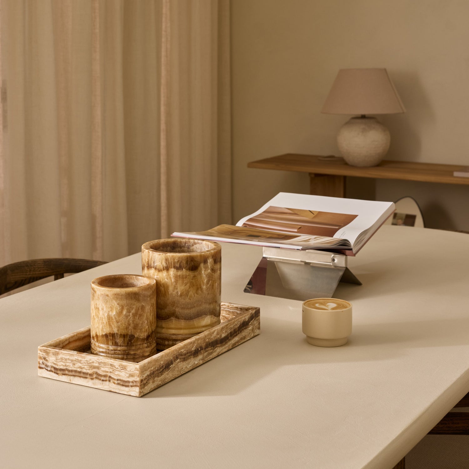 Lantern Sandal onyx L Ø14x17cm