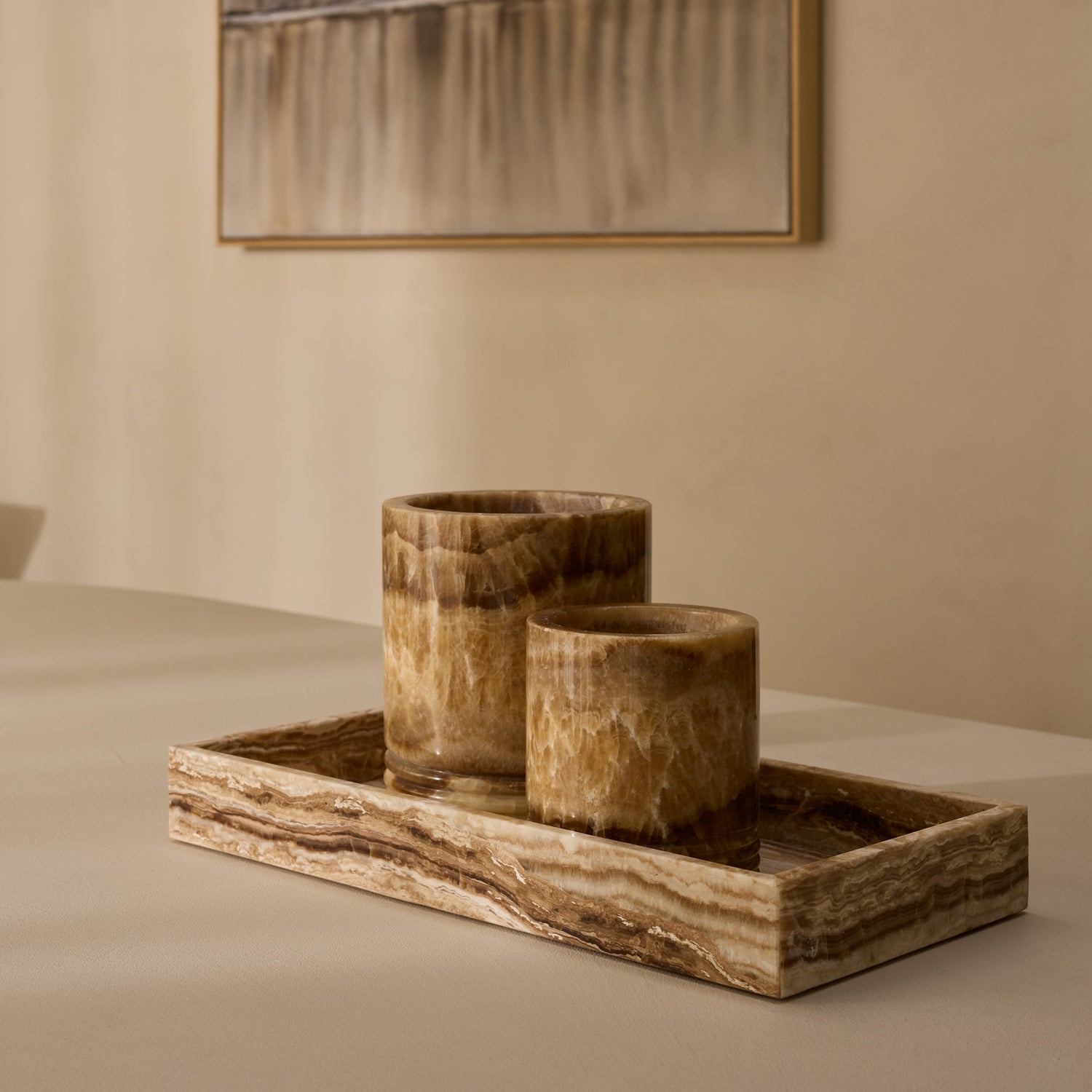 Lantern Sandal onyx L Ø14x17cm