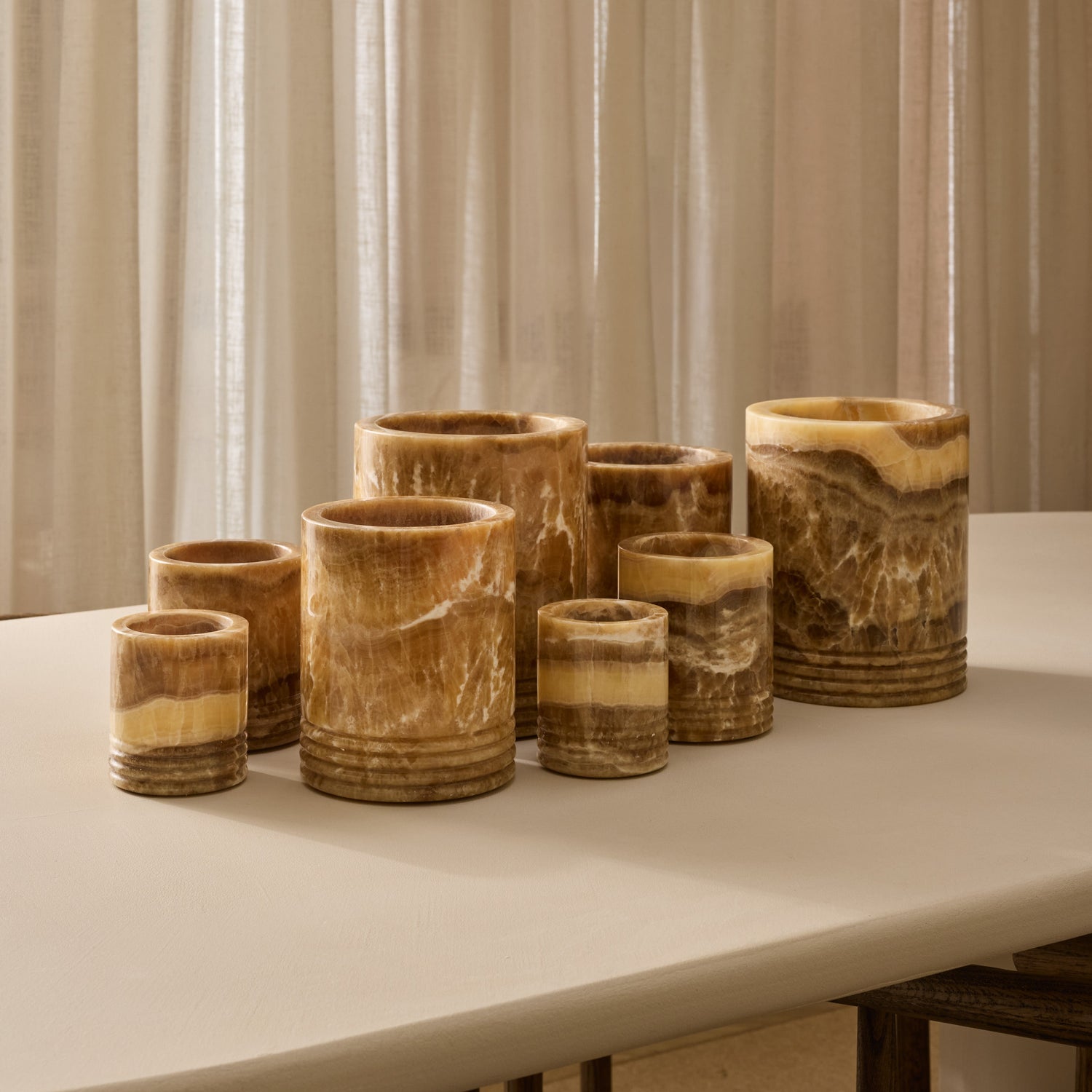 Lantern Sandal onyx L Ø14x17cm