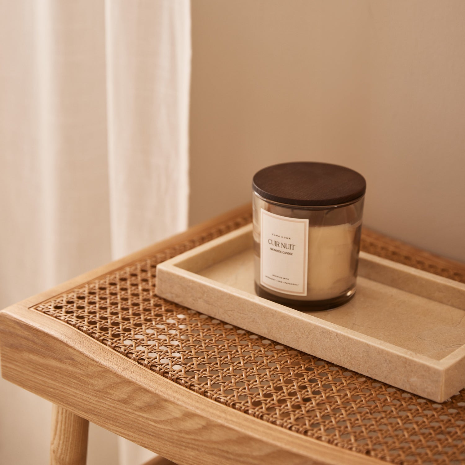 Marmer beige dienblad MOOISA