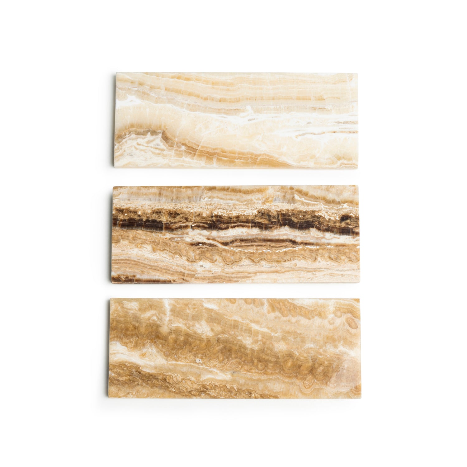 Rechteckige Marmorschale S Sandal Onyx 10x25cm