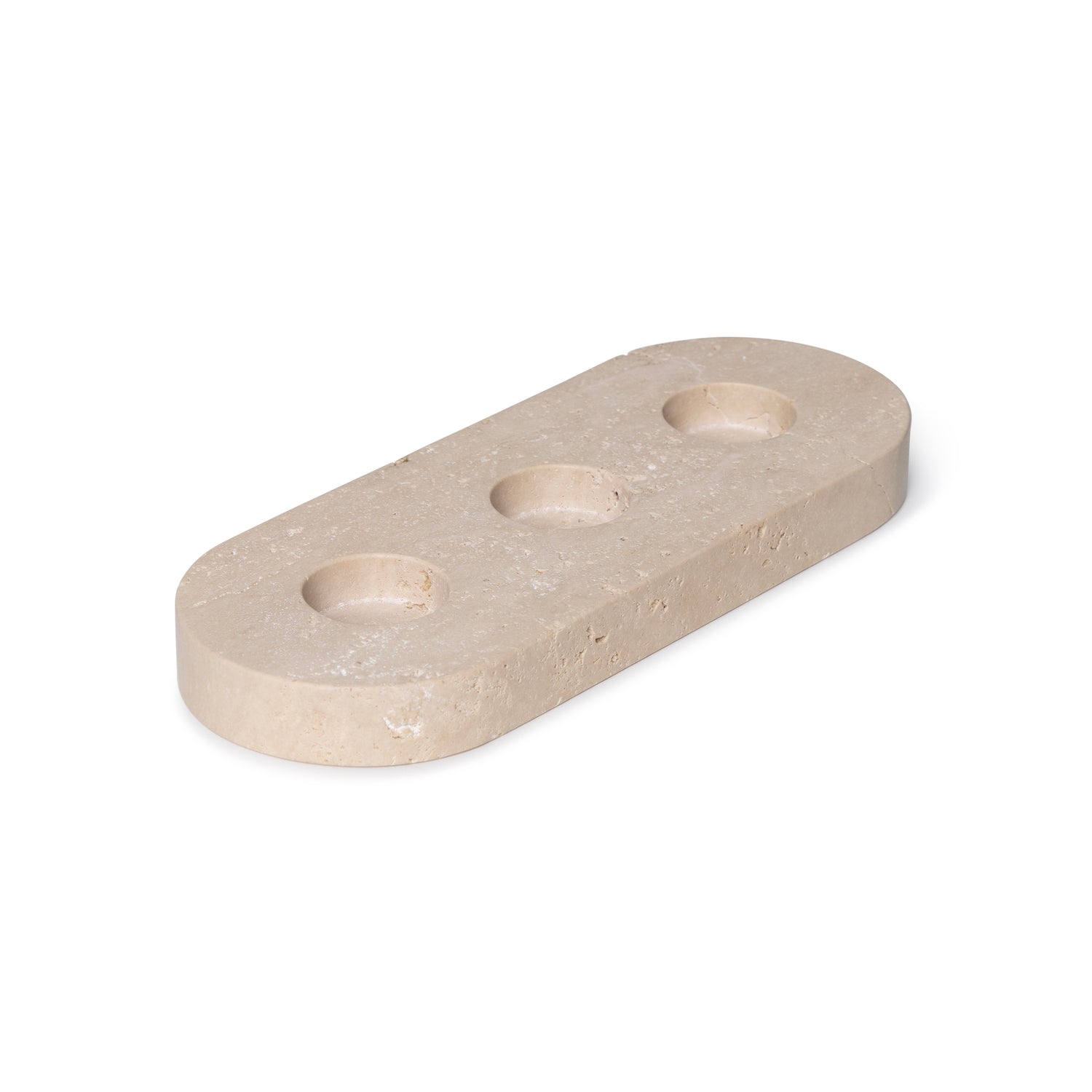 Travertine tea light holder tray 3 pieces