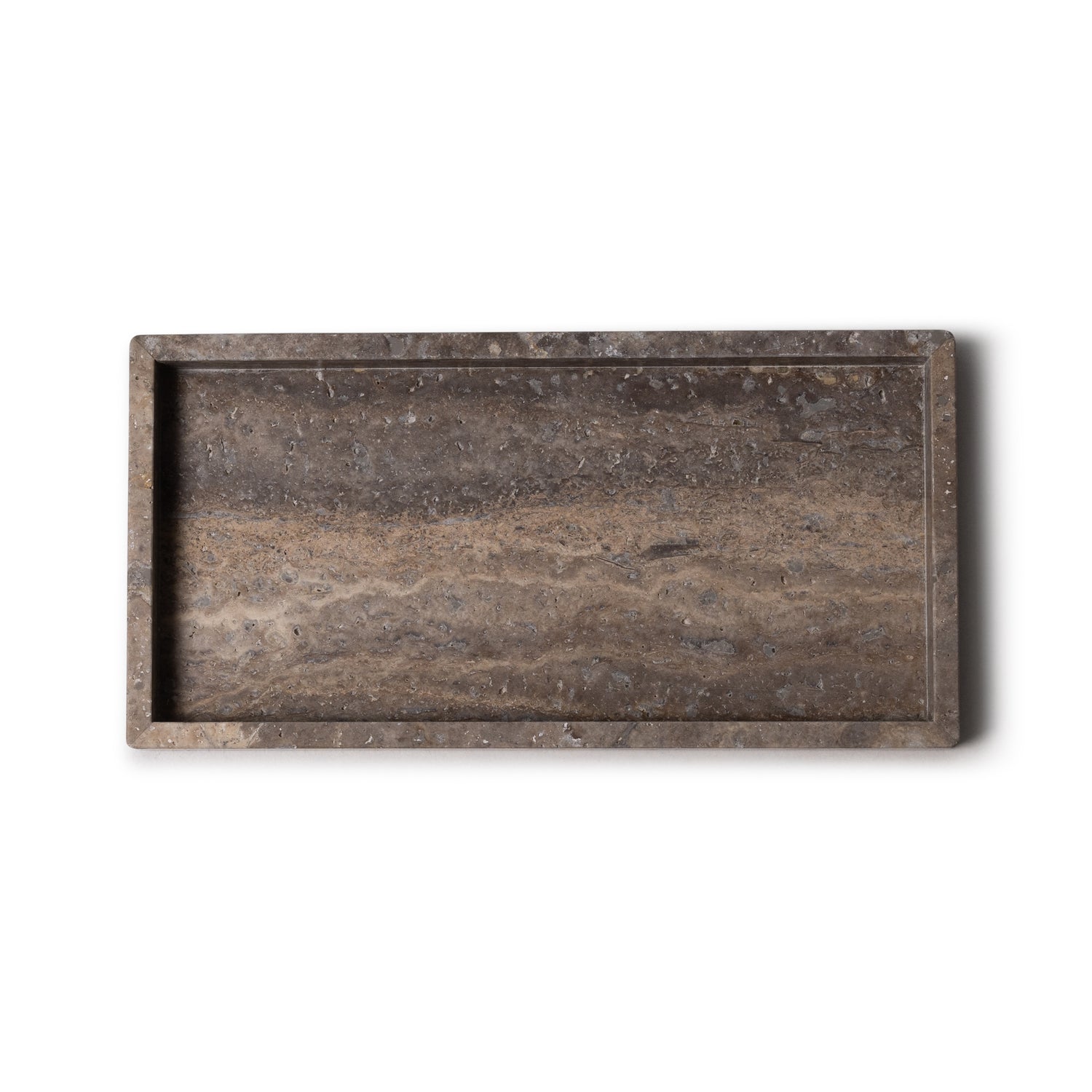 Titanium travertine tray 15x30cm