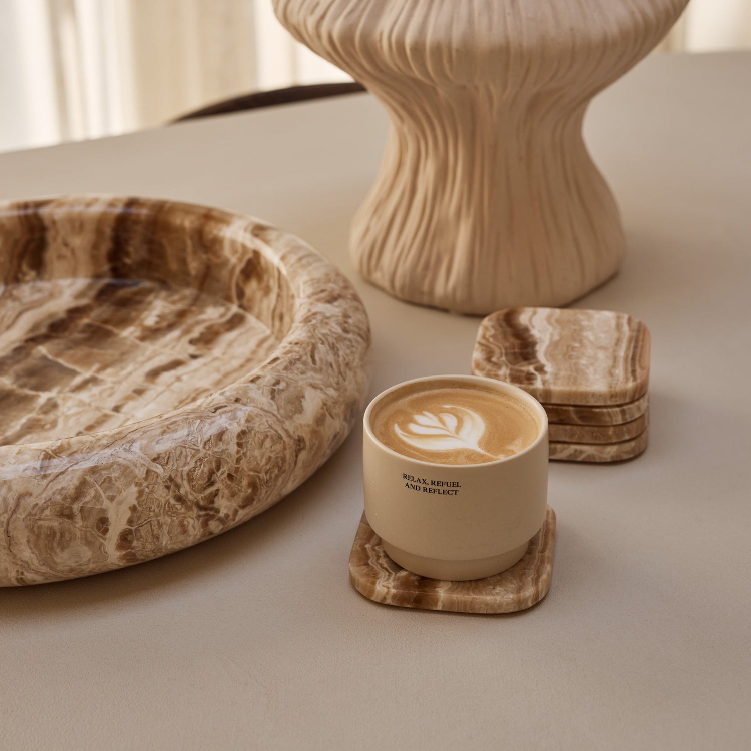 Sandal onyx onderzetters MOOISA