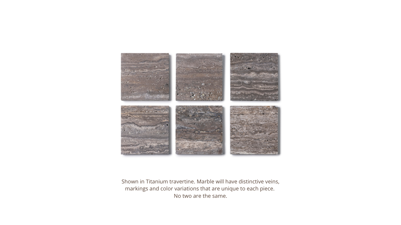 Marmer dienblad rechthoek S Titanium travertine 10x25cm