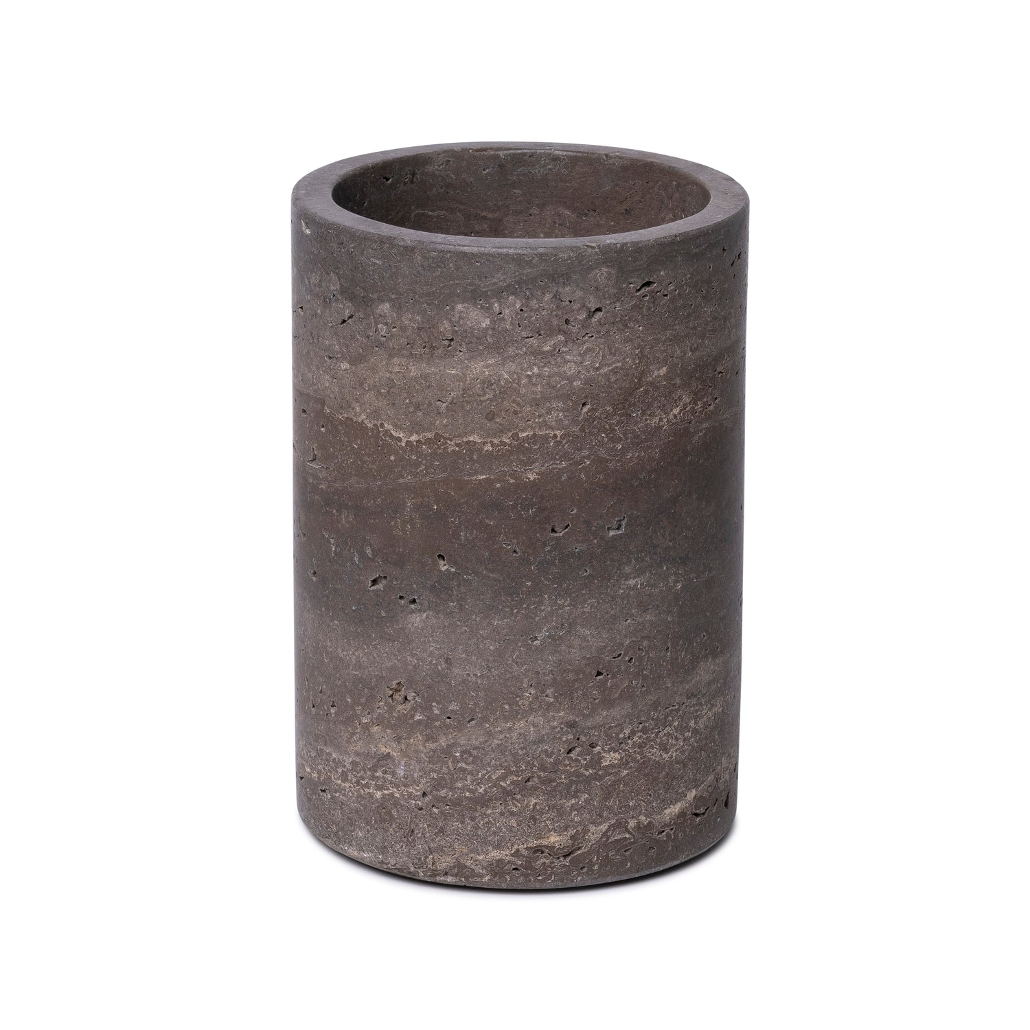 Marmorvase/Weinkühler braun 18x12cm