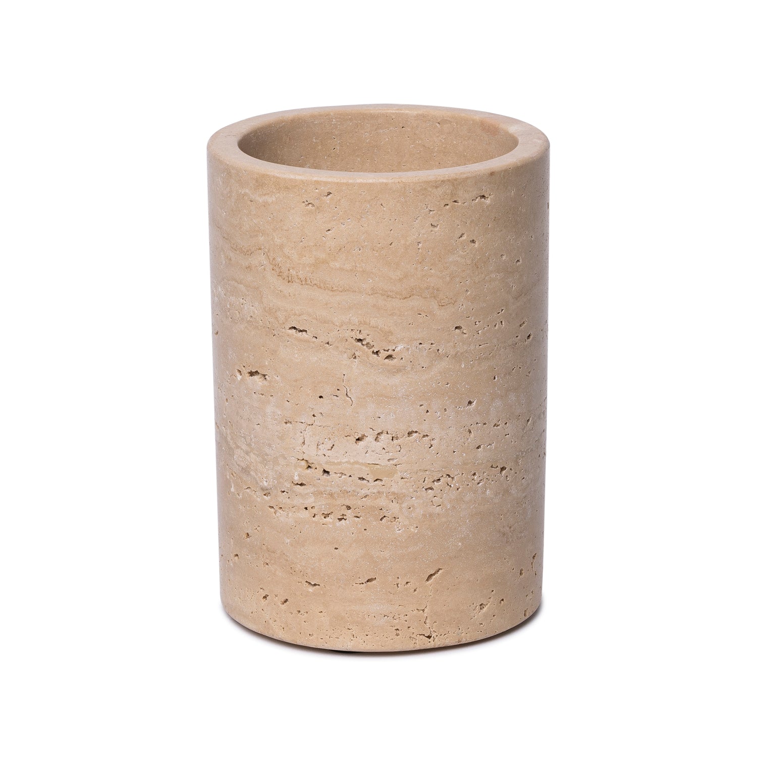 Vase/Weinkühler aus Travertin Ø12x18cm