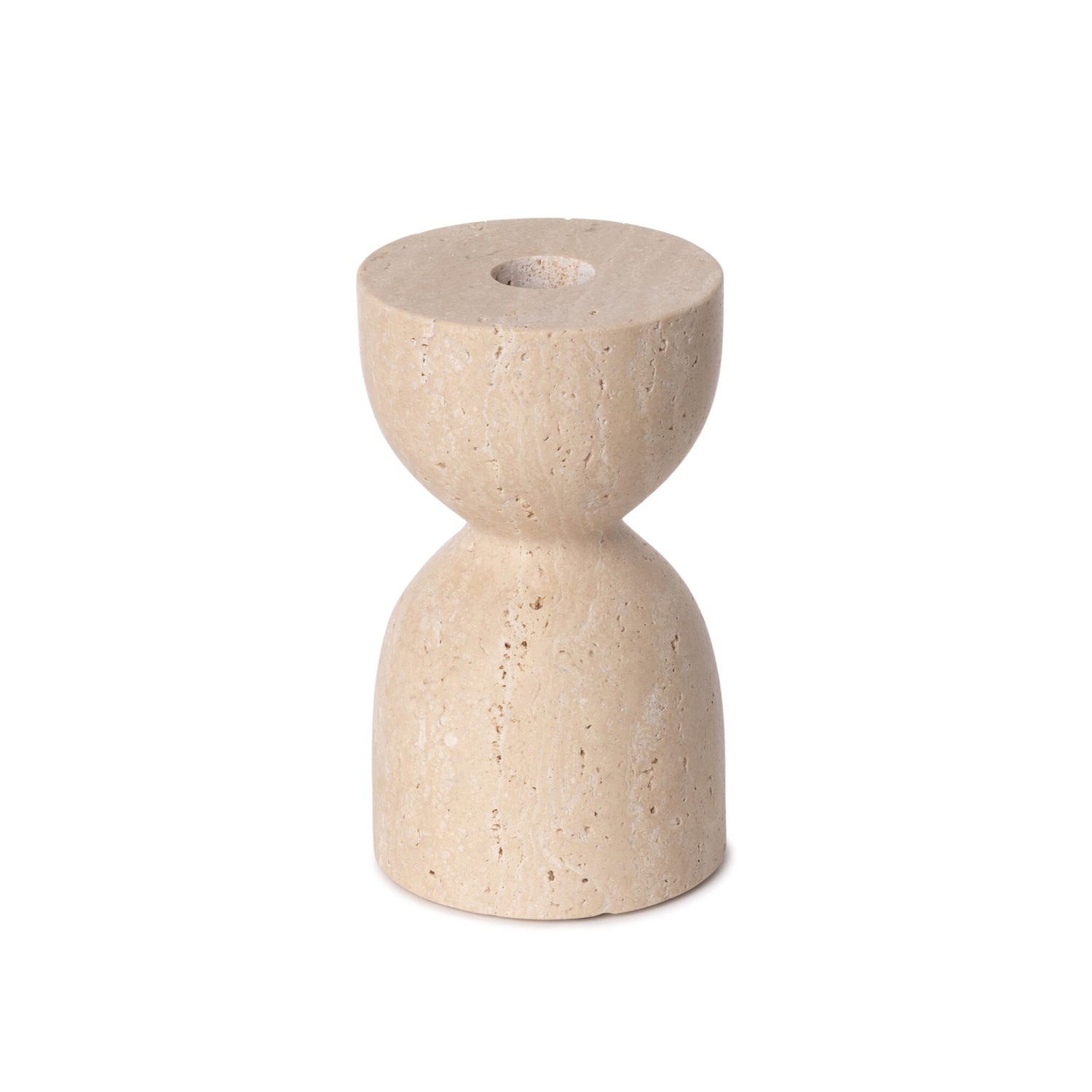 Travertine design candle holder Ø8x14cm