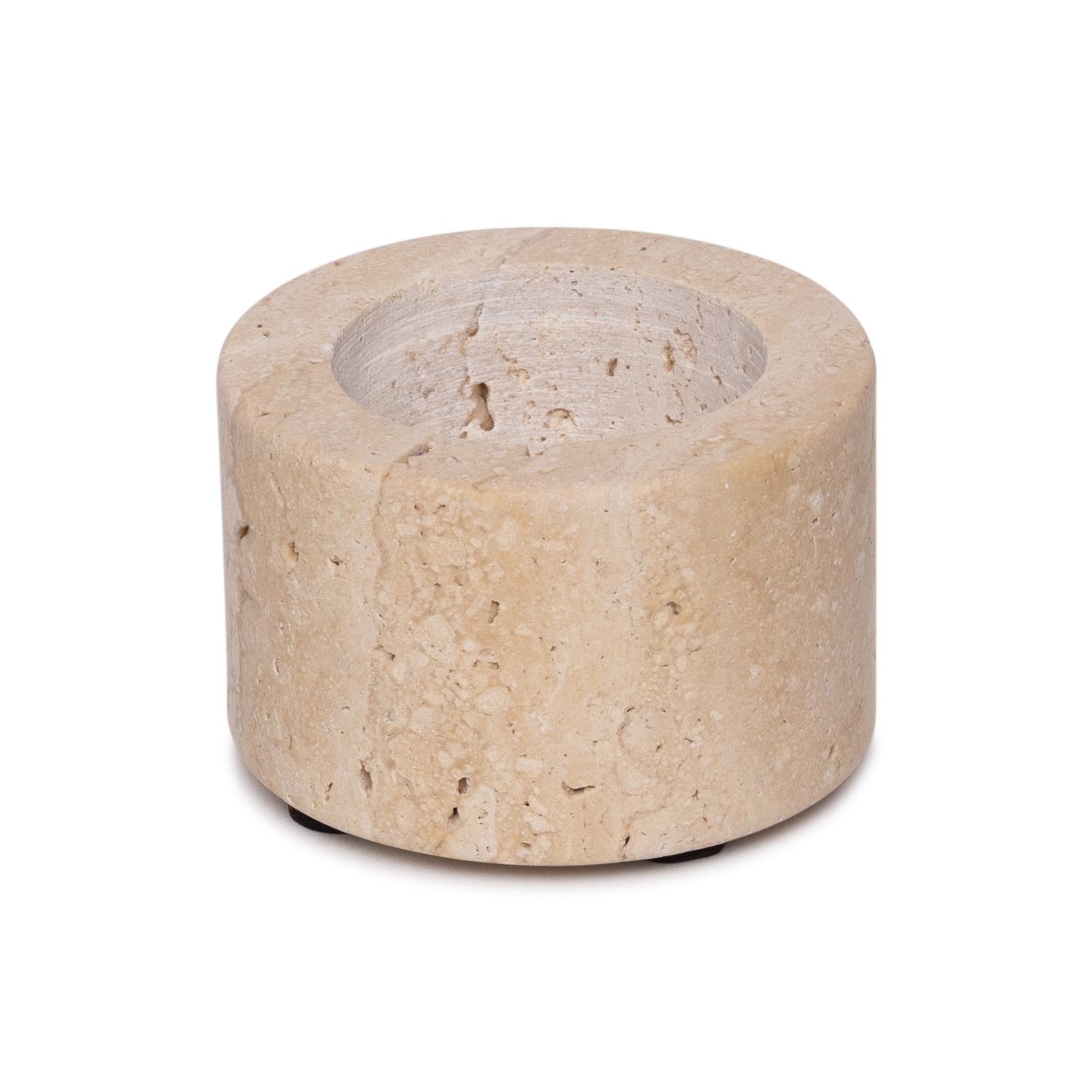 Travertine tealight holder S Ø6x4cm