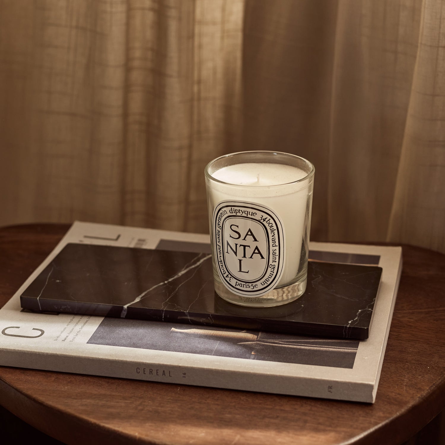 Zwart marmer dienblad S MOOISA