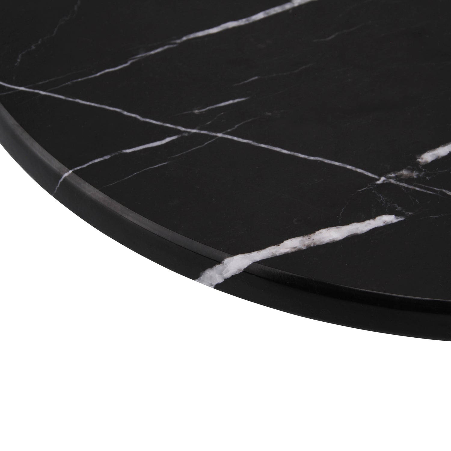 Marmer dienblad rond zwart
