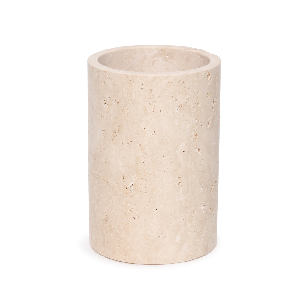 Travertine vase/wine cooler Ø12x18cm