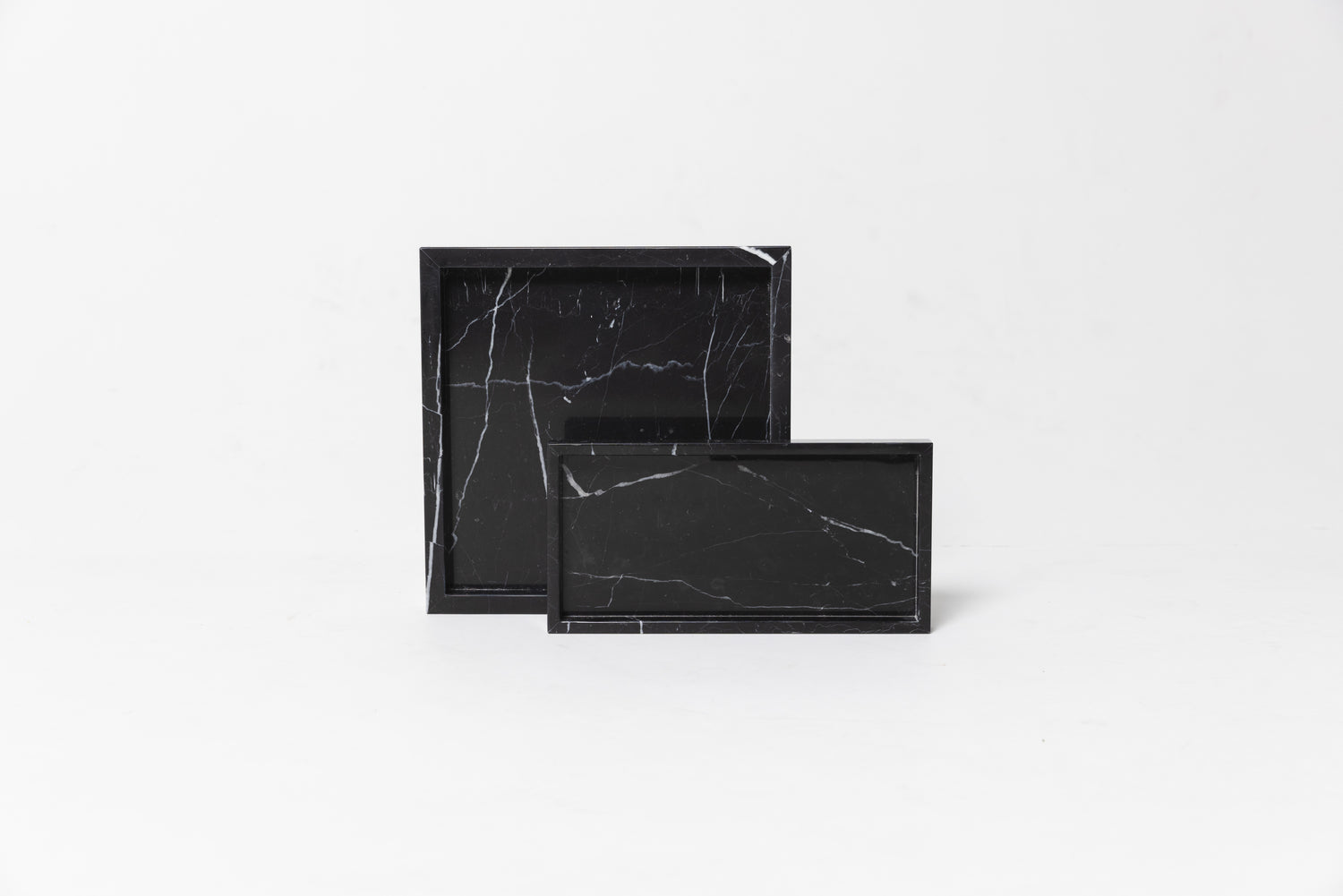Marmer dienblad tray zwart