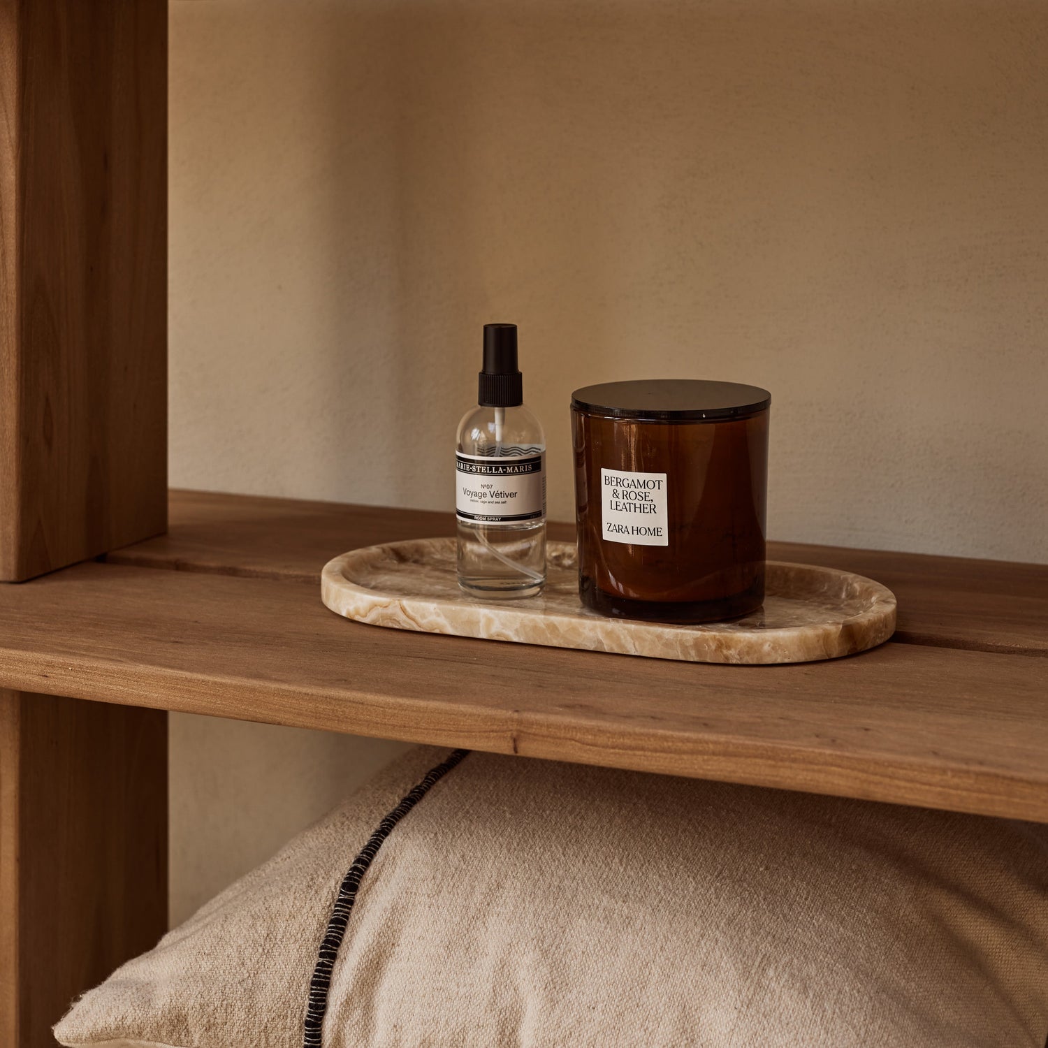 Marble tray oval 30x15cm sandal onyx (OUTLET)