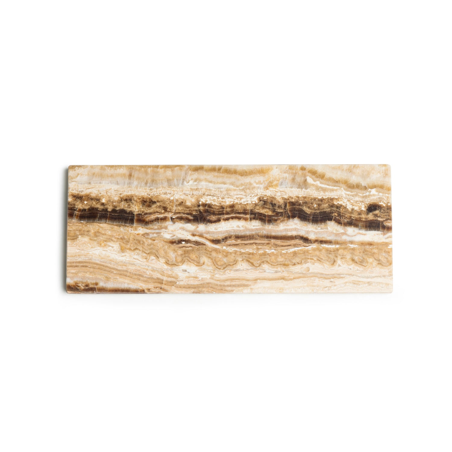 Rechteckige Marmorschale S Sandal Onyx 10x25cm