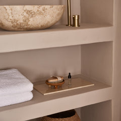 Marmer dienblad beige L MOOISA