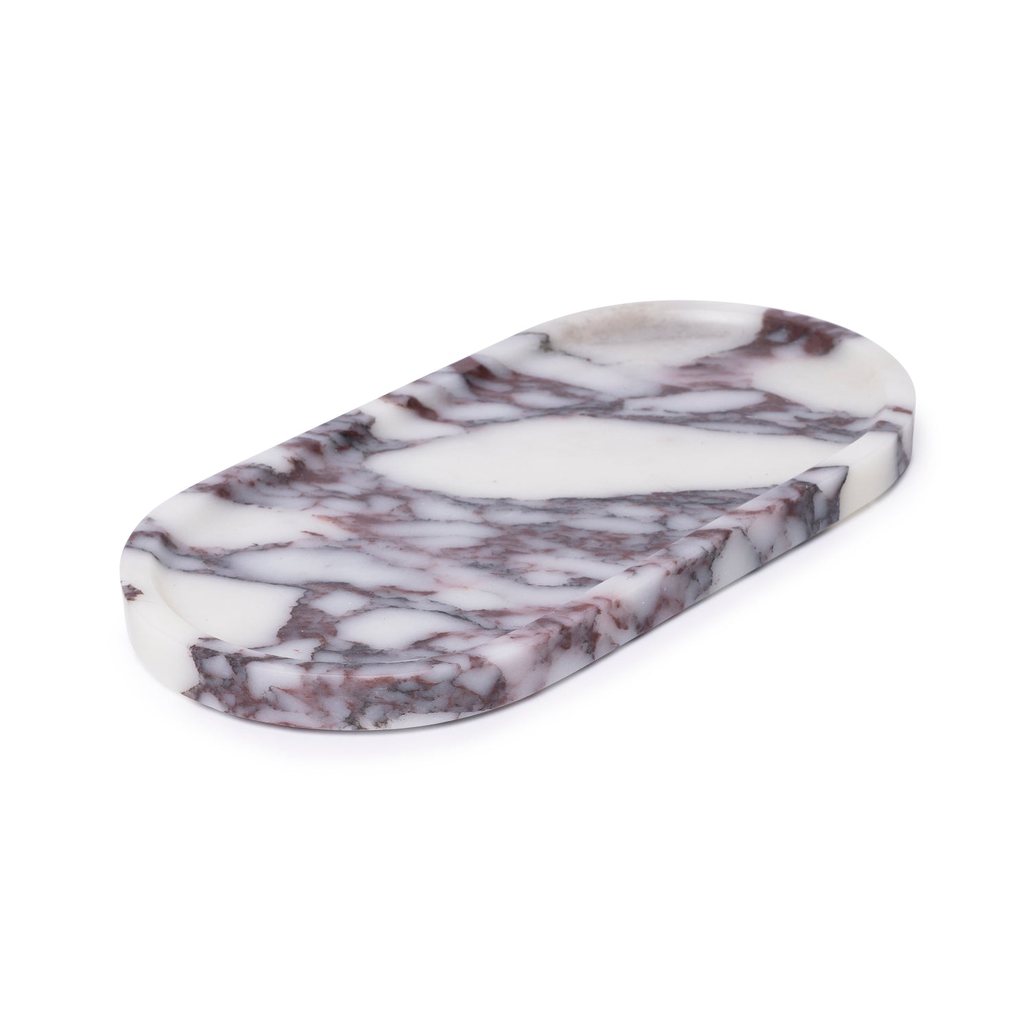 Marmorplatte oval 30x15cm Calacatta