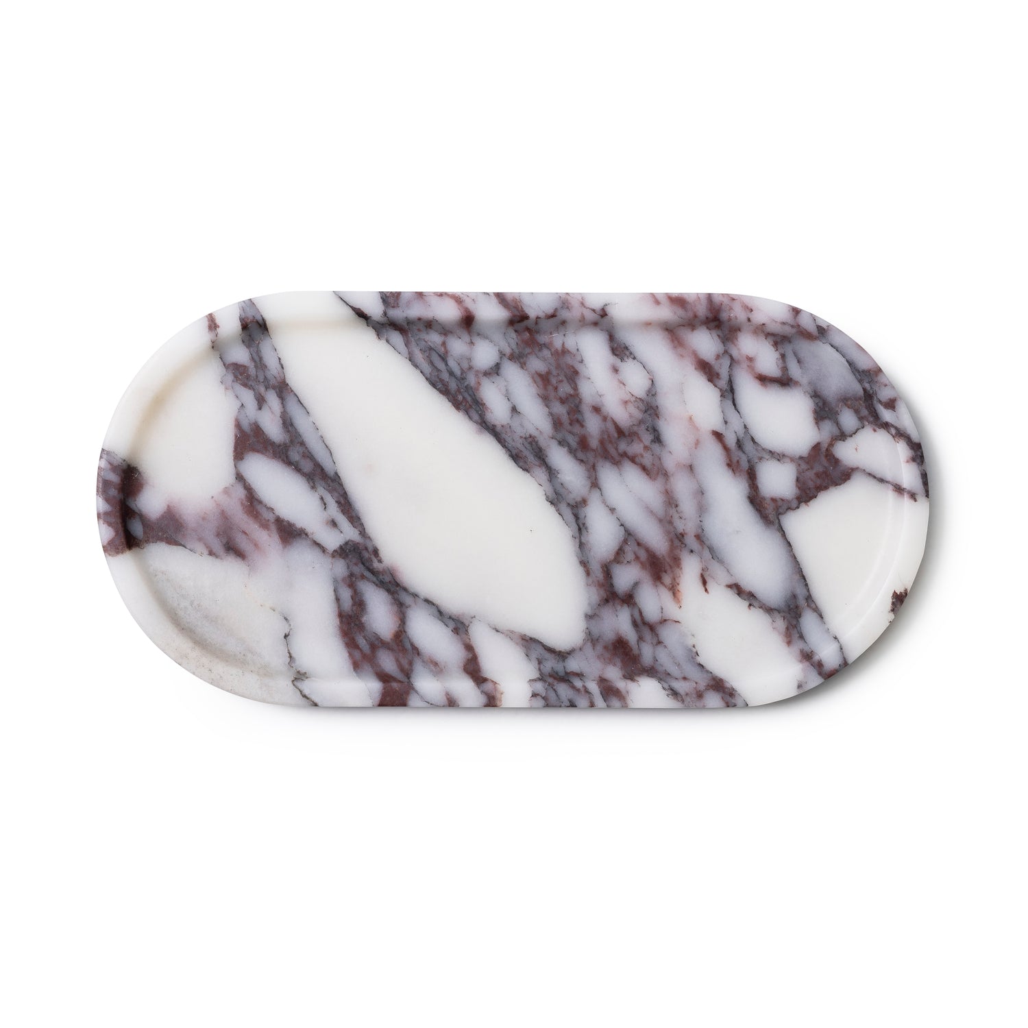 Marmorplatte oval 30x15cm Calacatta