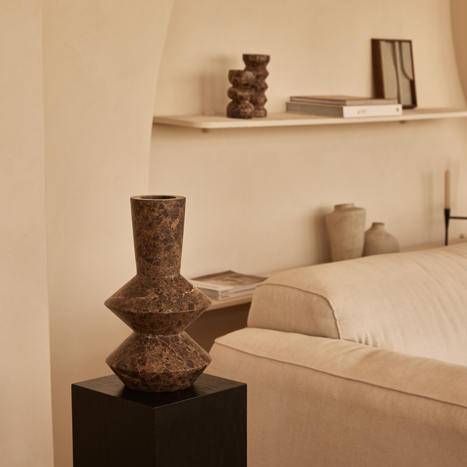 Marmer vaas dark emperador MOOISA