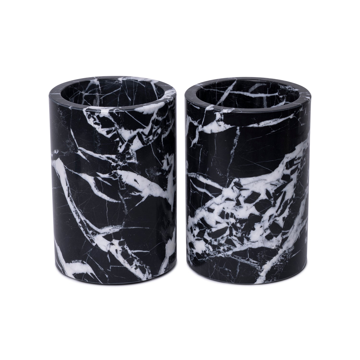 Marble vase/wine cooler black Ø12x18cm