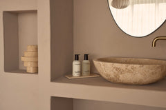 Marmer dienblad rechthoek S beige