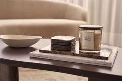 Marmer dienblad rechthoek M bruin 