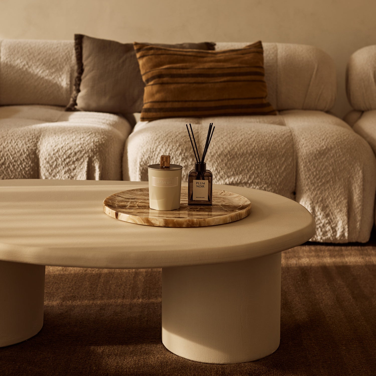 Sandal onyx dienblad rond 40cm MOOISA