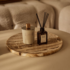 Sandal onyx dienblad rond 40cm MOOISA