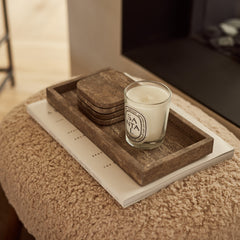 Titanium travertine dienblad 30x15cm MOOISA