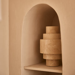 Travertine vaas object MOOISA