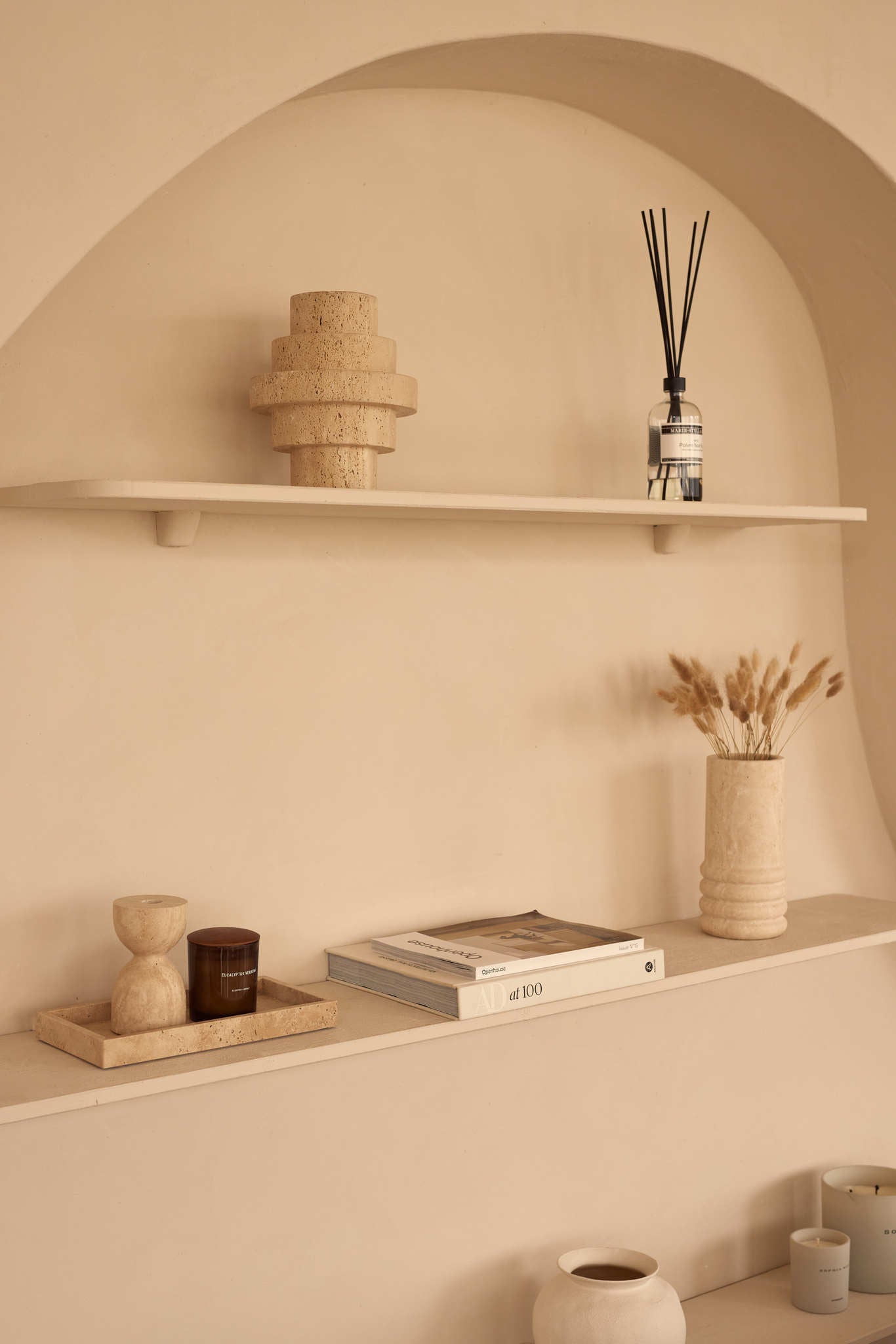 Travertine tray 15x30cm 