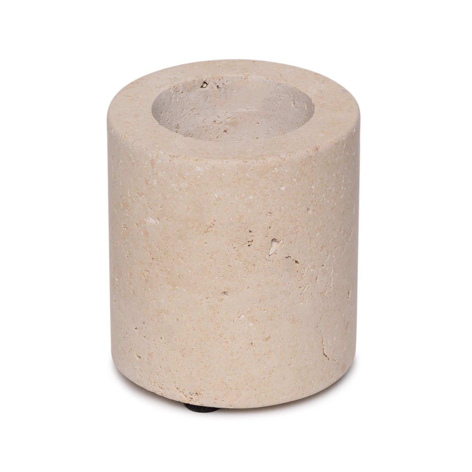 Travertine tea light holder M Ø6x7cm