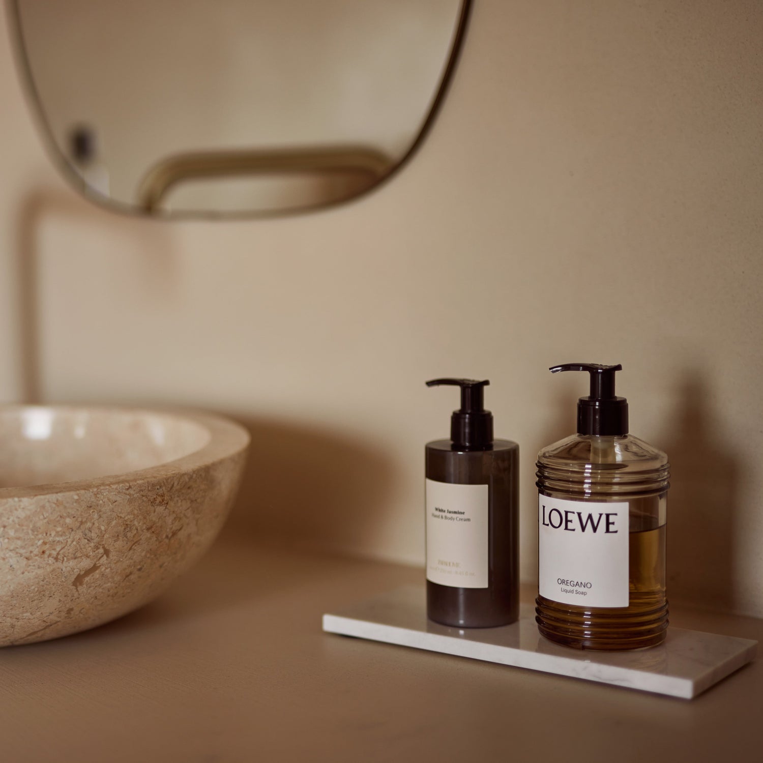 Wit marmer dienblad S MOOISA