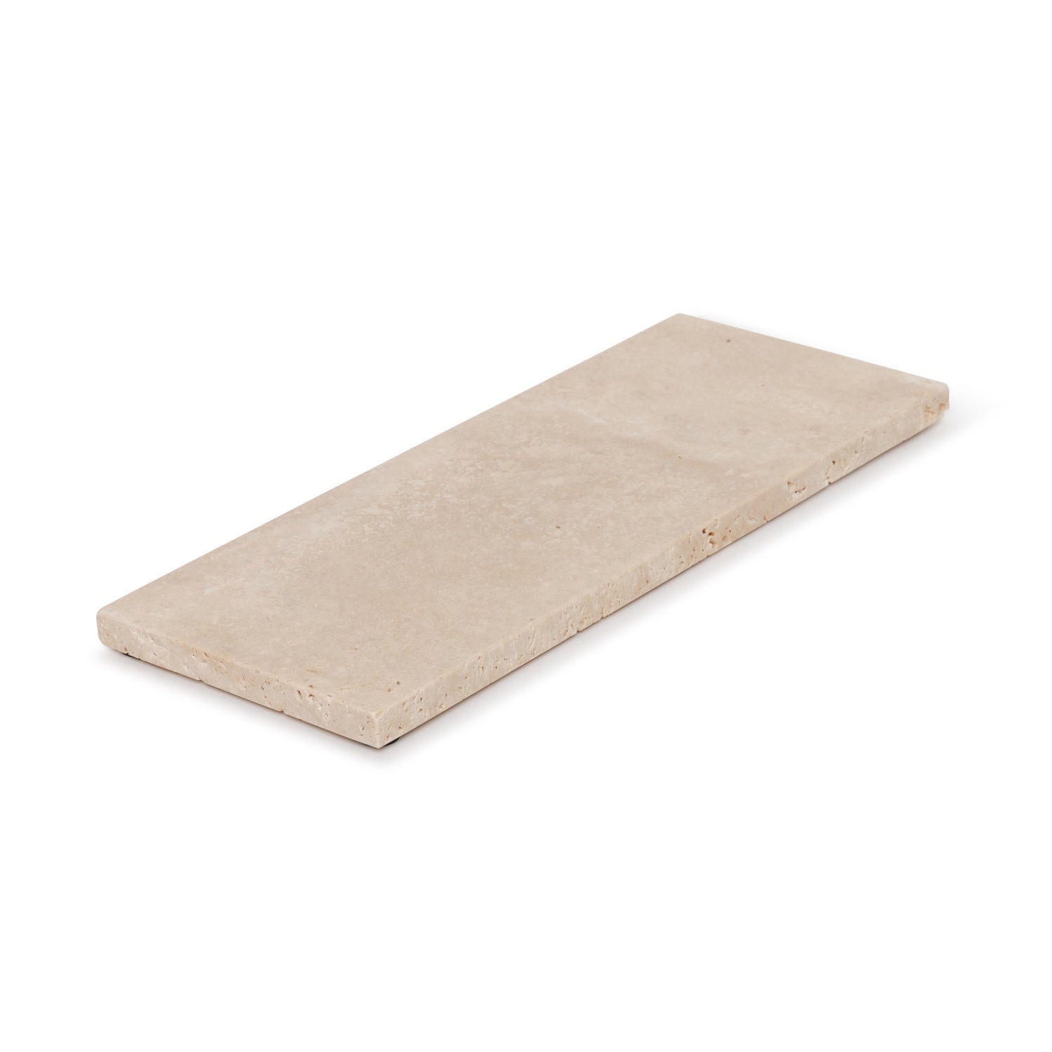 Travertin-Tablett rechteckig S 10x25cm (OUTLET)