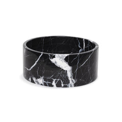 Marmer fruitschaal rond zwart